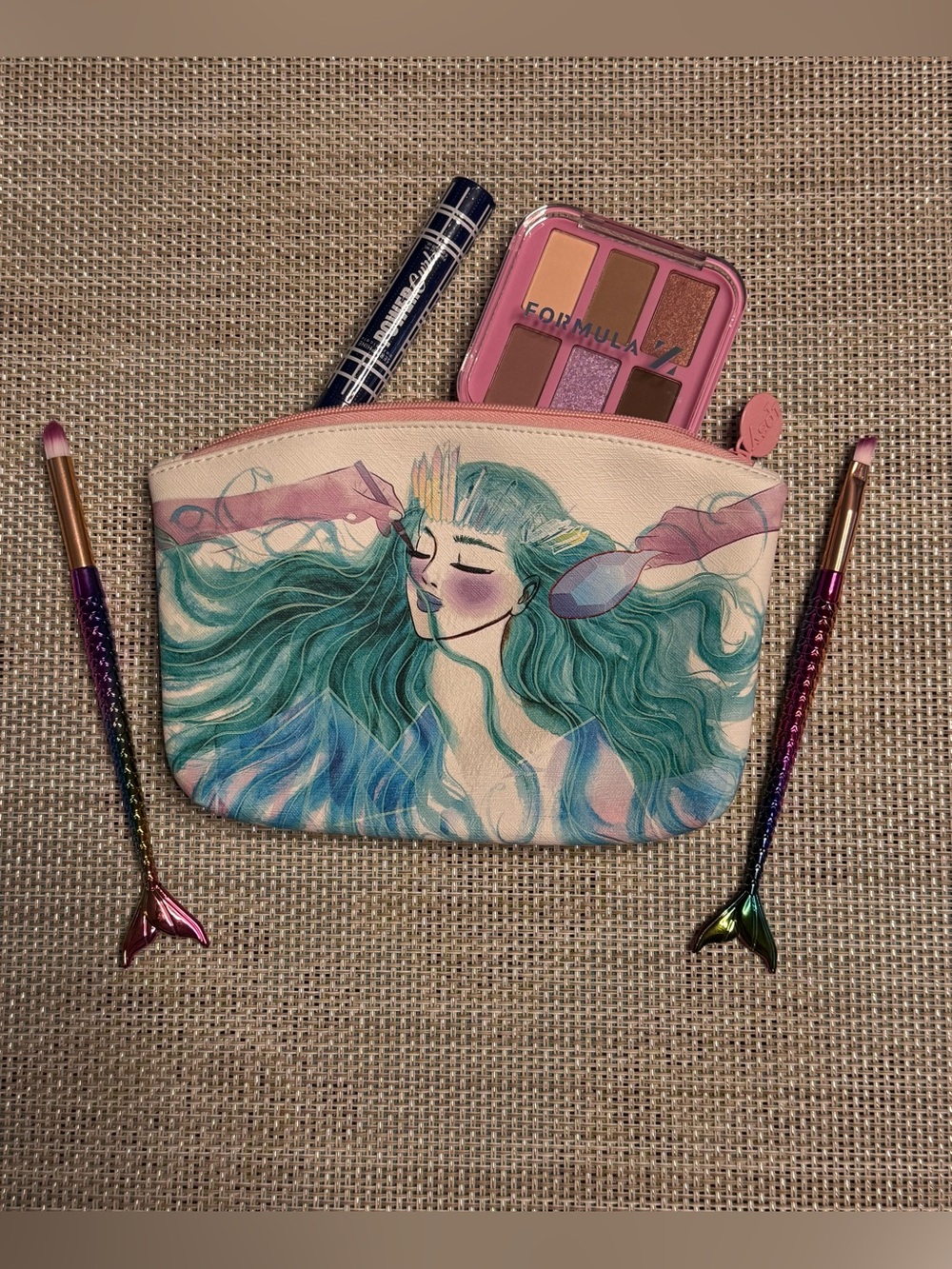 IPSY Mermaid Makeup Lot- Eyeshadow, Mascara, Brushes, Bag BNIB